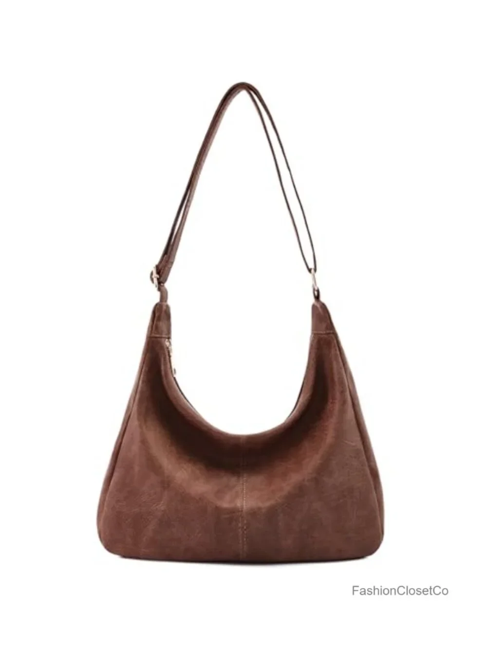 Vegan Leather Slouchy Hobo Bag Crossbody Shoulder Purse Large Tote